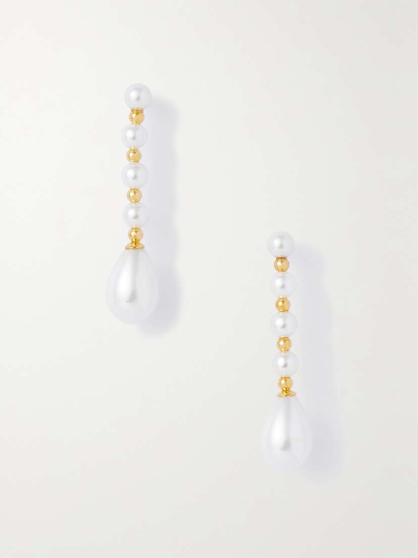 Anissa Kermiche Gossip Gold-plated Pearl Earrings