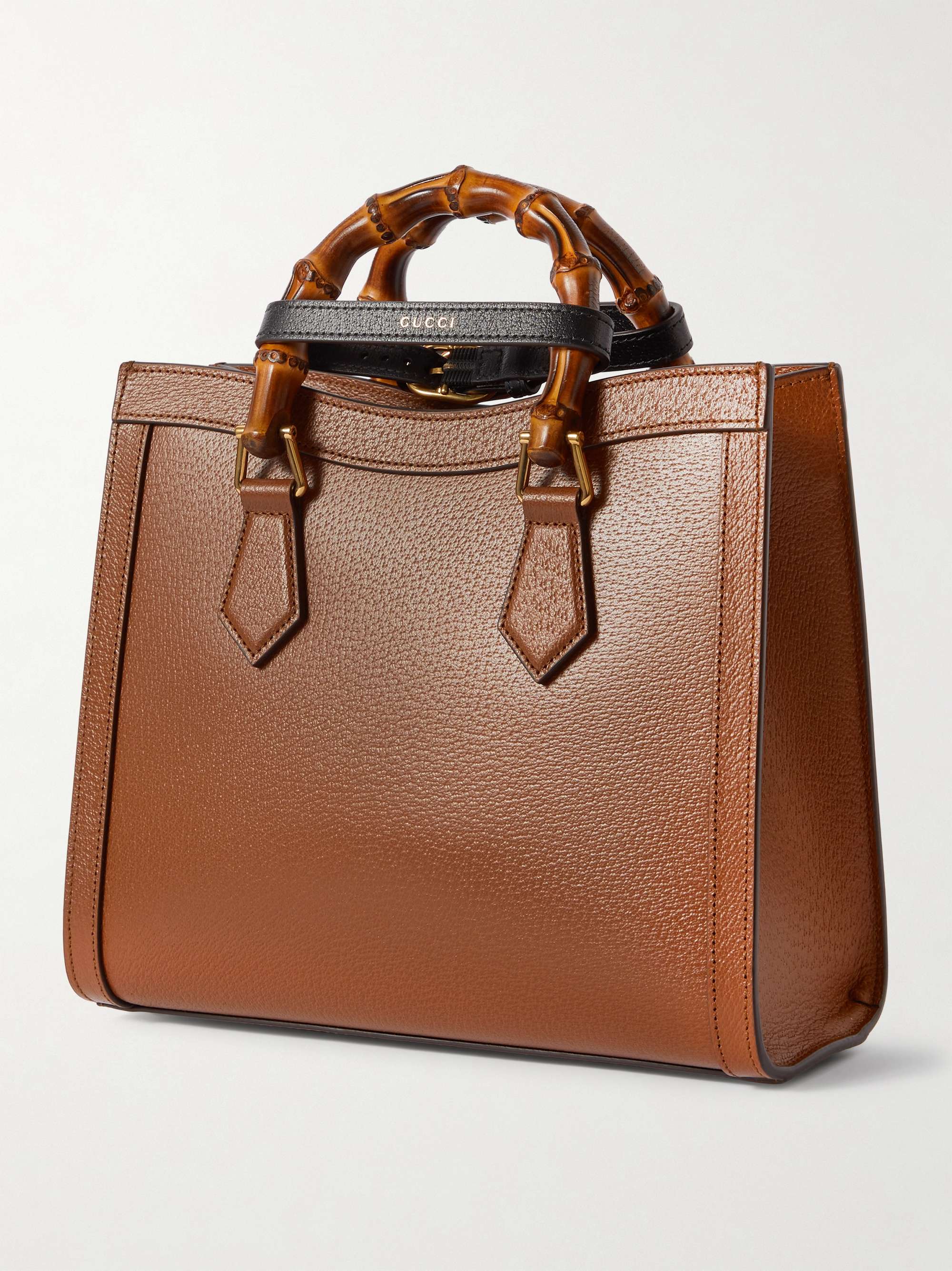 GUCCI Diana small textured-leather tote