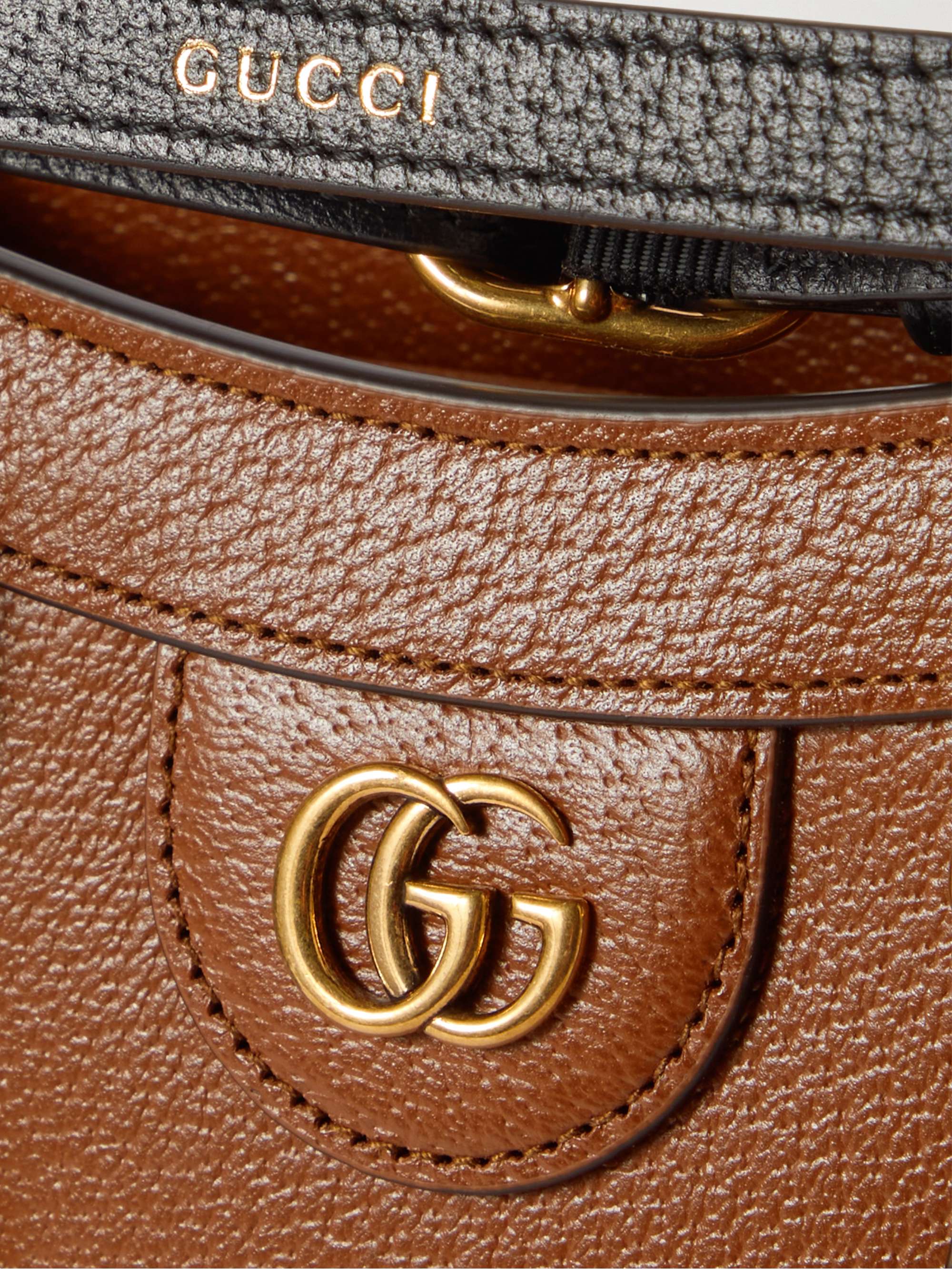 GUCCI Diana small textured-leather tote