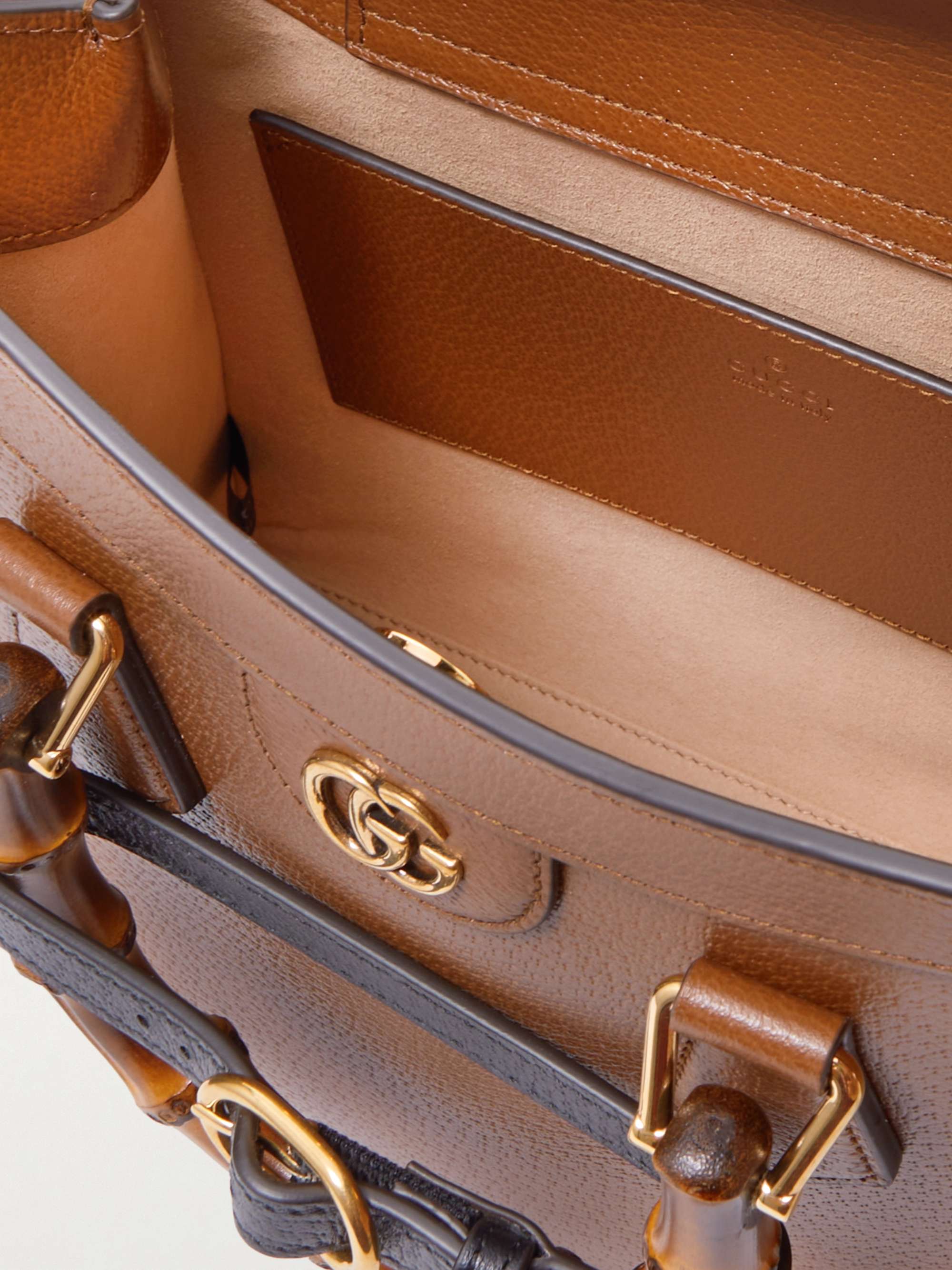 GUCCI Diana small textured-leather tote