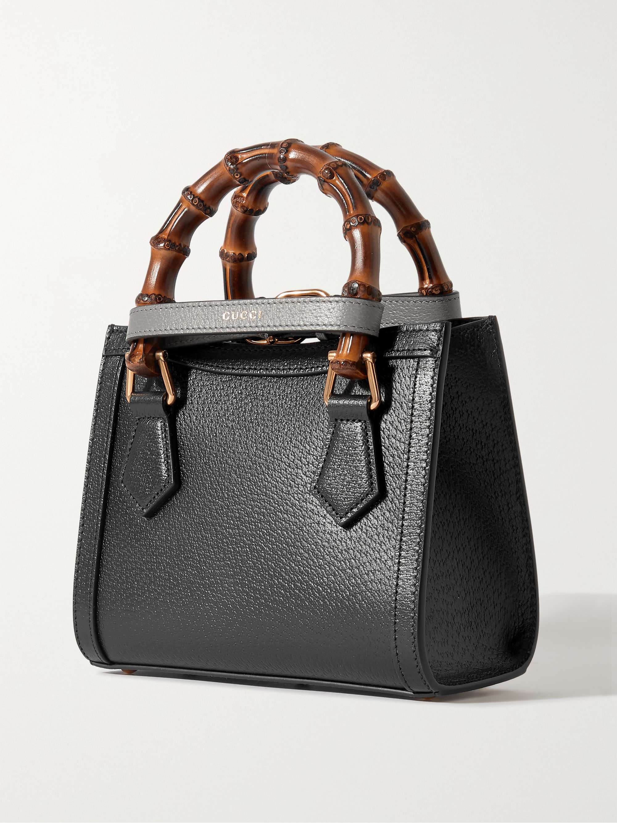 GUCCI Diana mini textured-leather tote