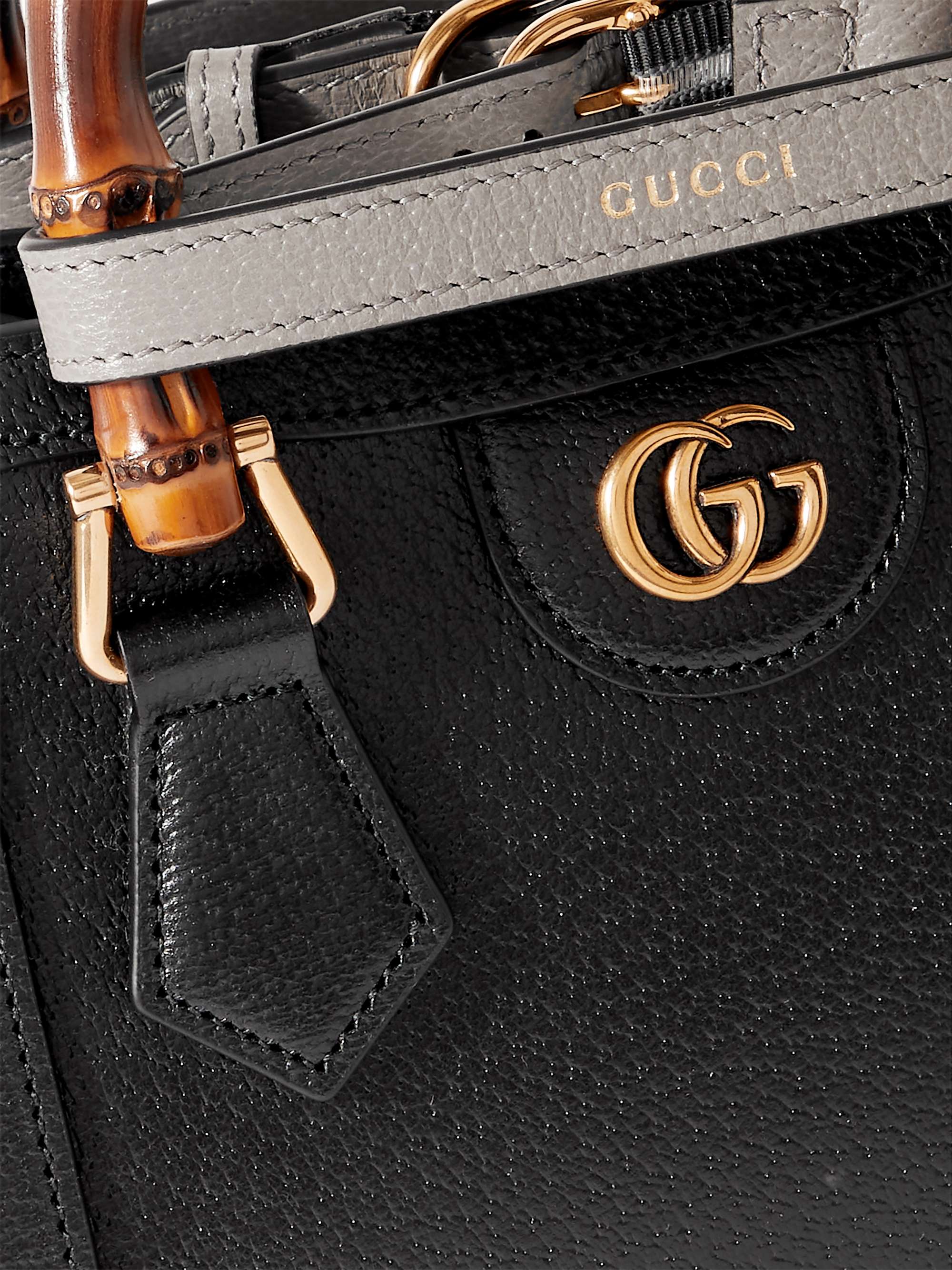 GUCCI Diana mini textured-leather tote