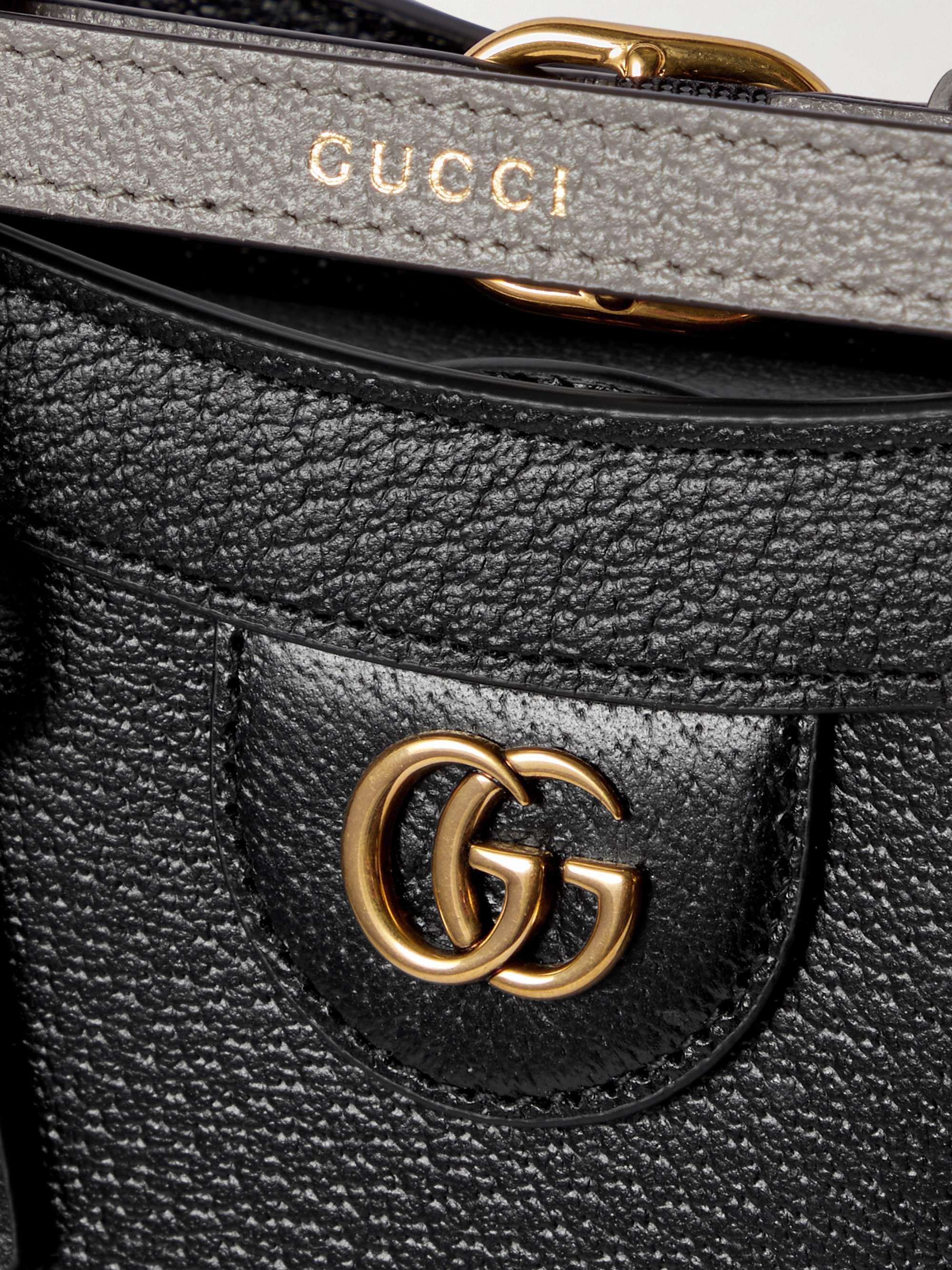 GUCCI Diana small textured-leather tote