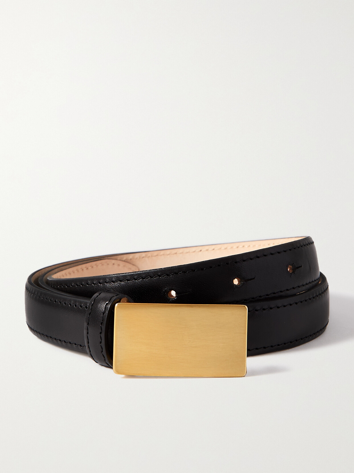 Dehanche Signet Leather Belt In Black