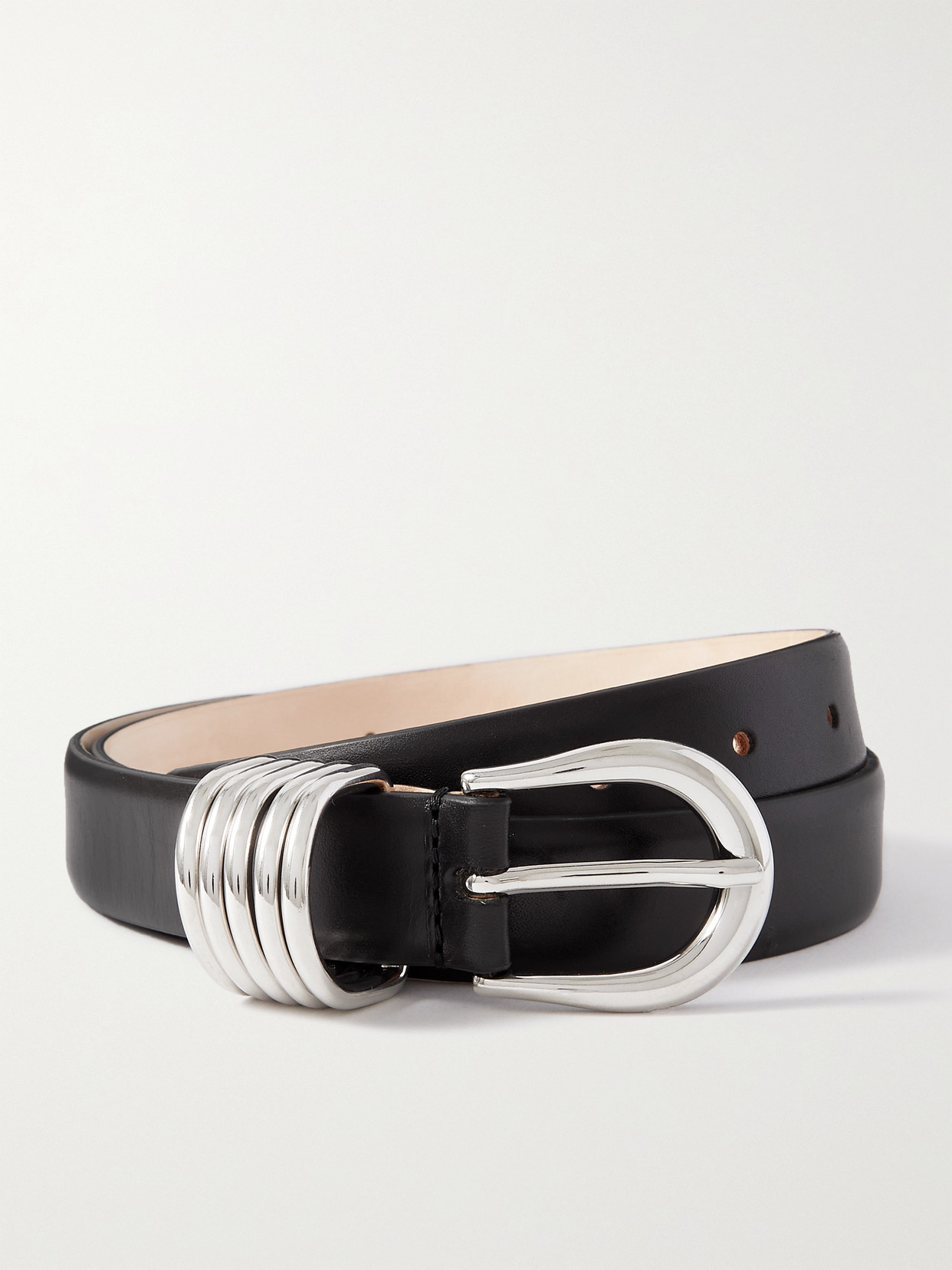 Dehanche Hollyhock Leather Belt In Black