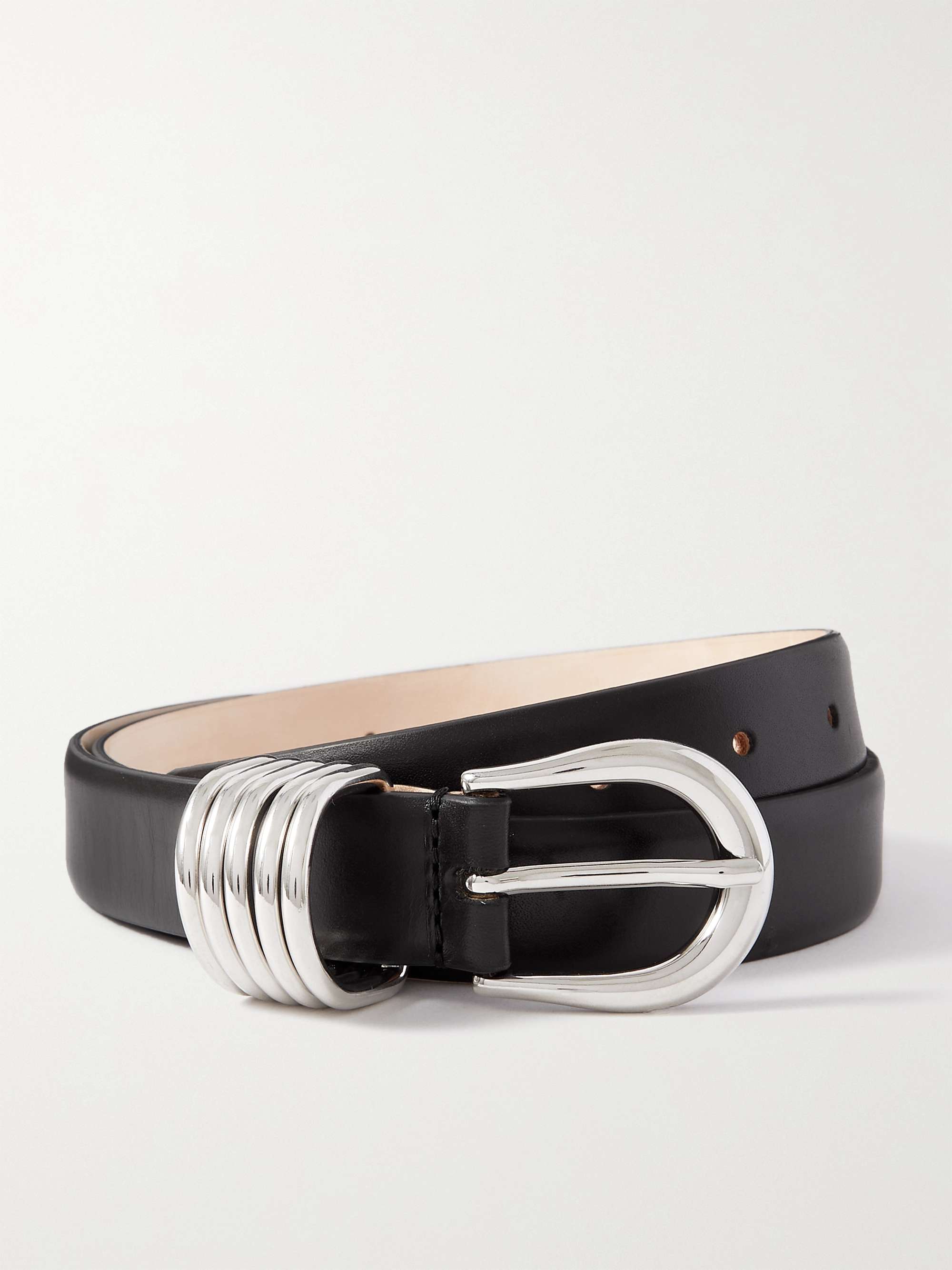 Dehanche Hollyhock Leather Belt Women Black Belts