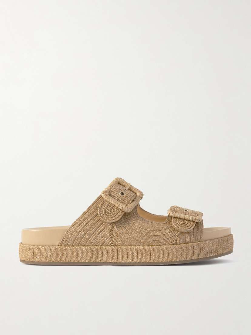 Aquazzura Vacanza Raffia Sandals