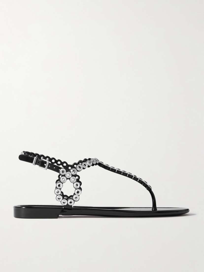 Aquazzura Almost Bare Crystal-embellished Pvc Sandals