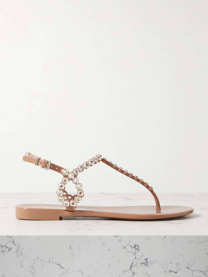 Aquazzura Almost Bare Crystal-embellished Pvc Sandals