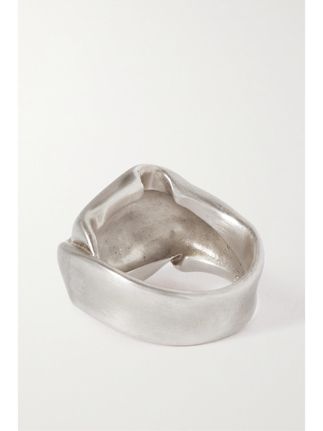 Completedworks The Best Place To Be A Puffin Recycled Silver Ring In Silver