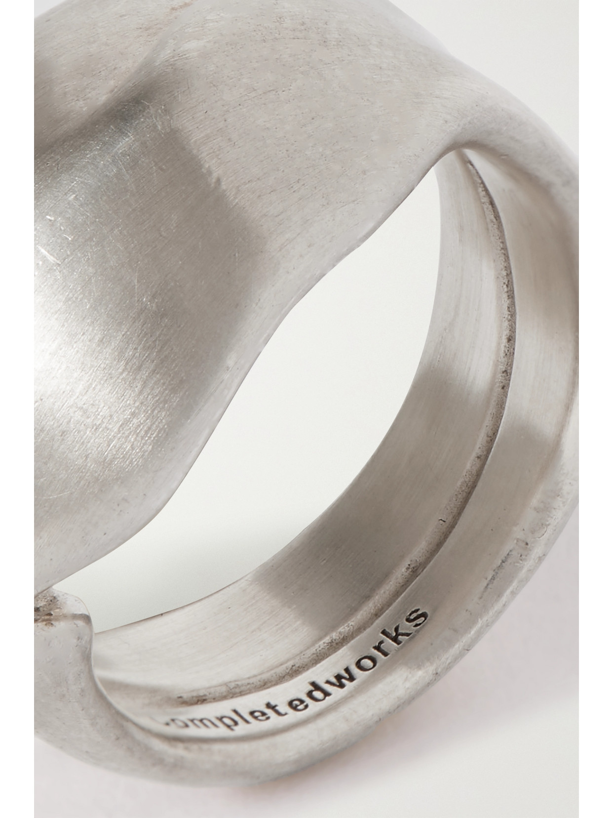 Completedworks The Best Place To Be A Puffin Recycled Silver Ring In Silver