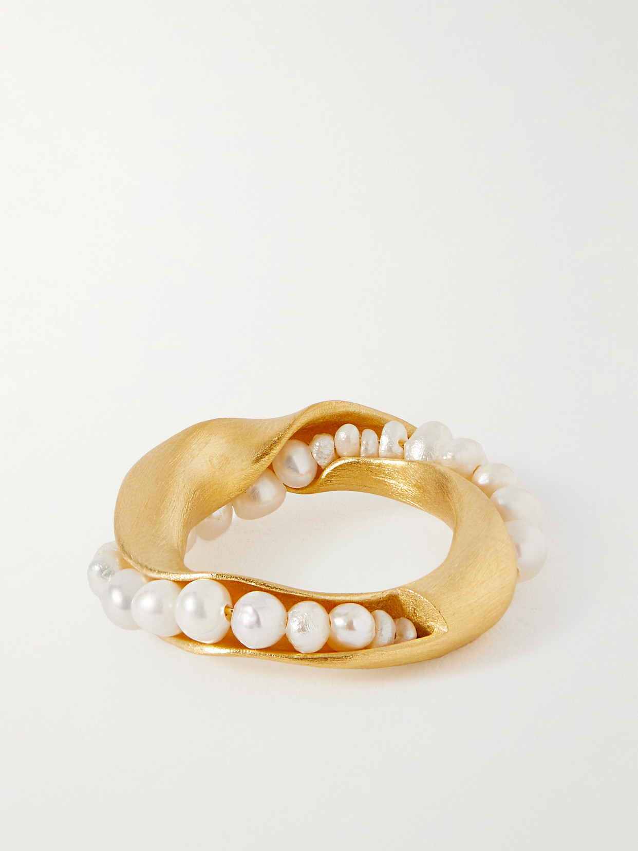 Completedworks - + Net Sustain Drippity Drip Recycled Gold Vermeil Pearl Ring - R