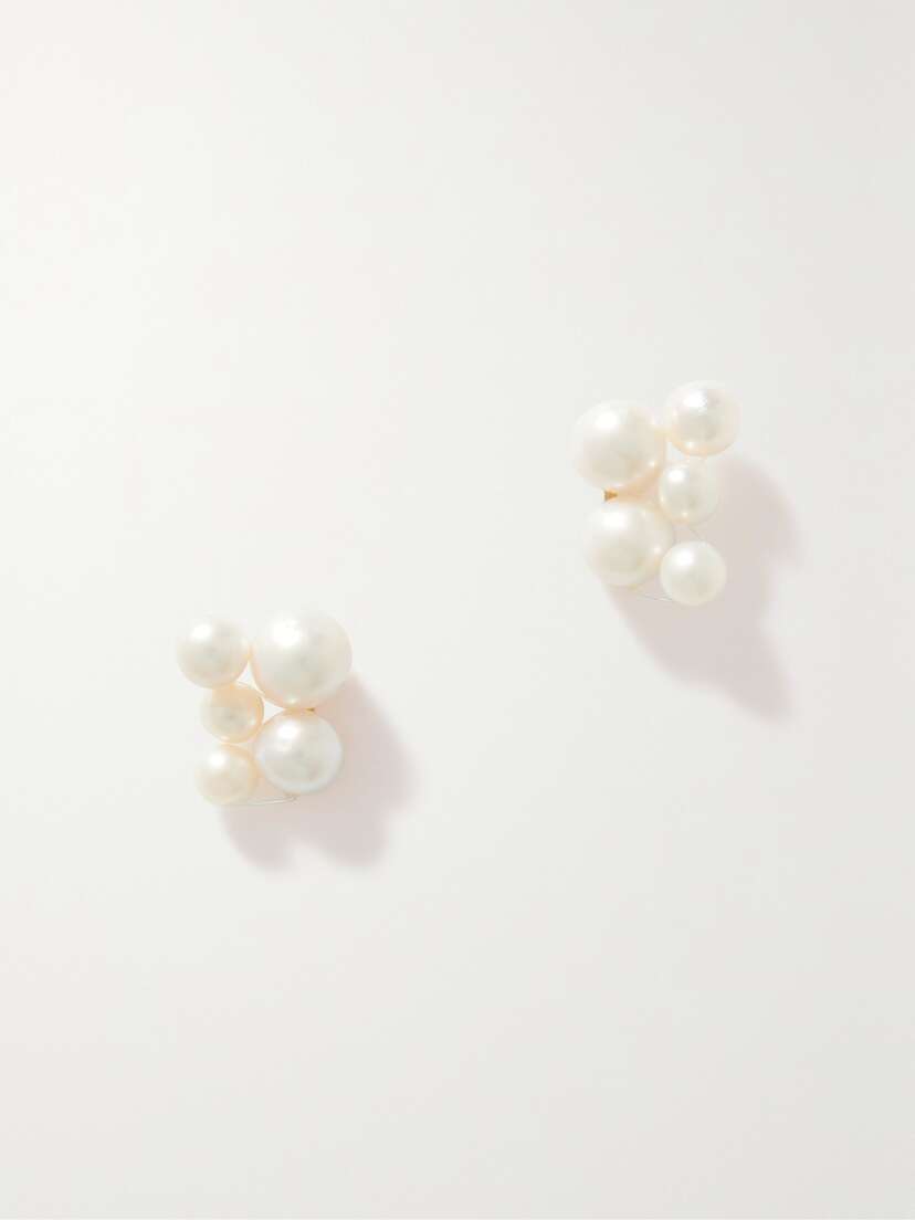 Completedworks Universal Code Gold Vermeil Pearl Earrings