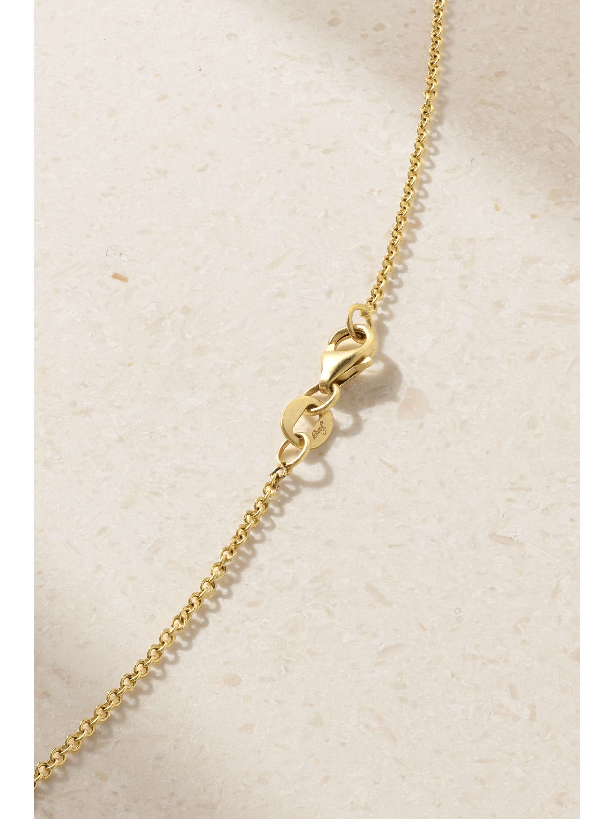 RETROUVAÍ Yin Yang 14-karat gold multi-stone necklace