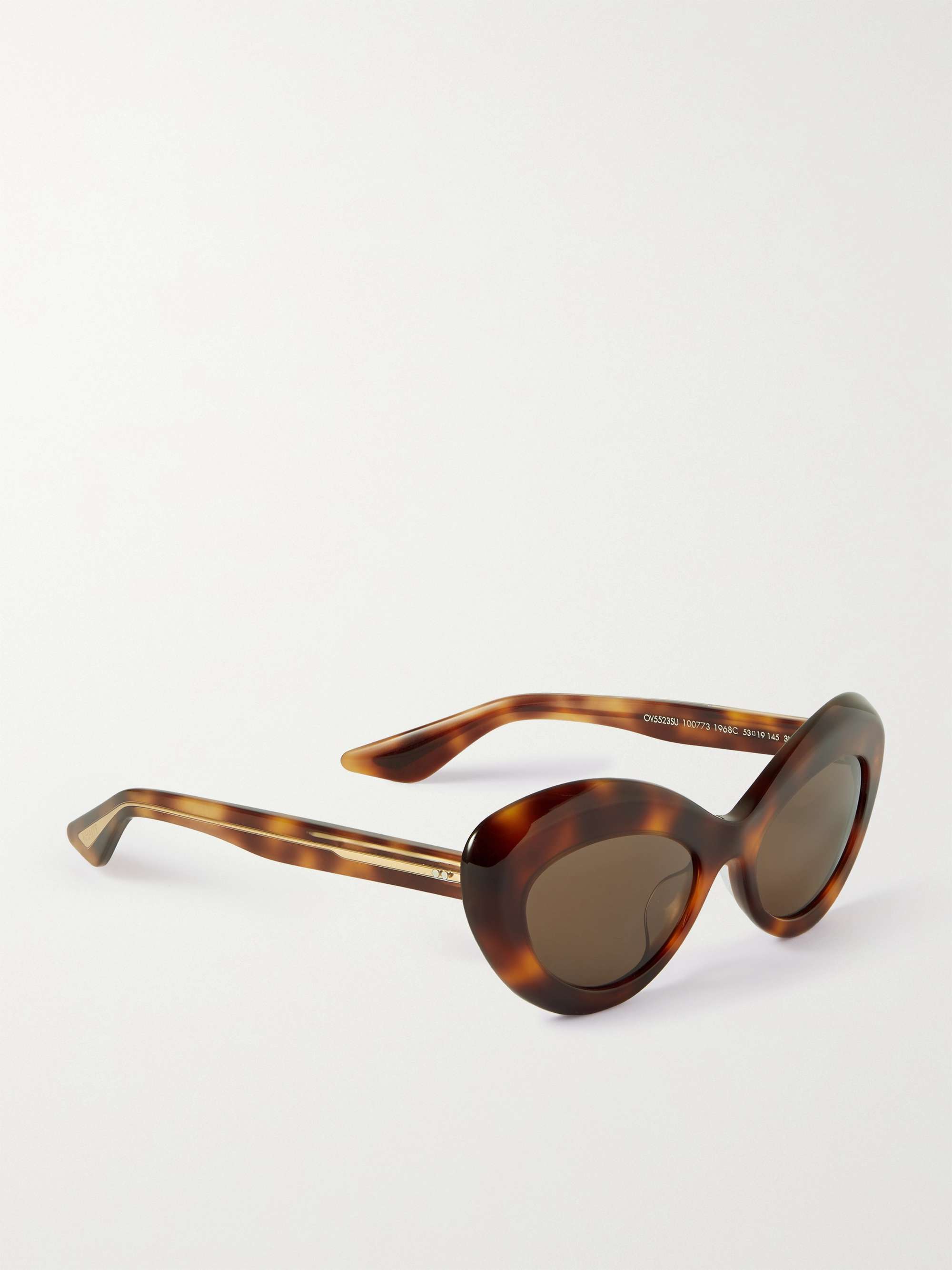 OLIVER PEOPLES + Khaite 1968C oval-frame tortoiseshell acetate and gold ...