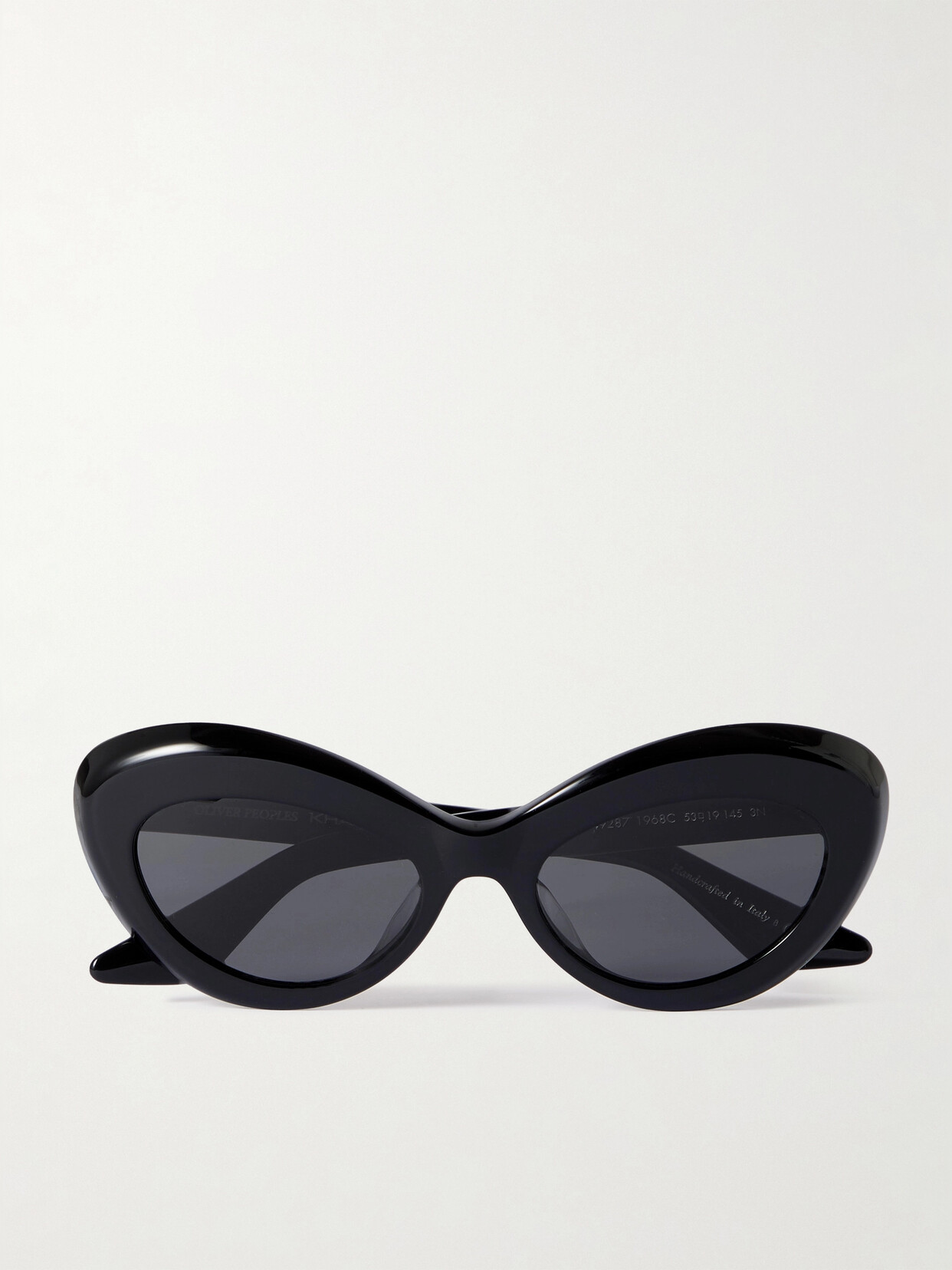 Shop Oliver Peoples + Khaite 1968c Oval-frame Acetate Sunglasses In Black