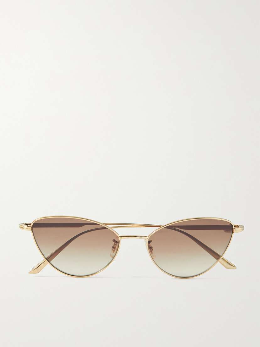 Oliver Peoples + Khaite 1998c Cat-eye Gold-tone Sunglasses