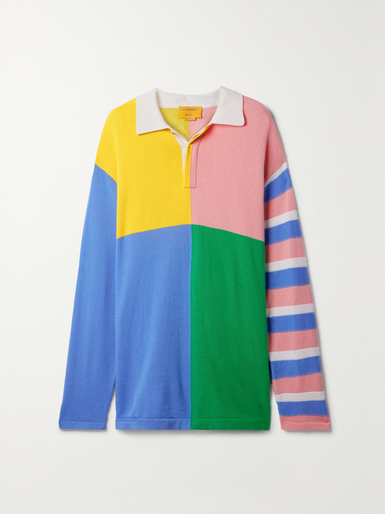 Guest In Residence - Oversized Color-block Cashmere Sweater - Blue