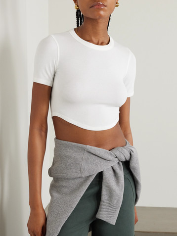 LULULEMON Hold Tight cropped stretch LENZING™ modal-jersey T-shirt