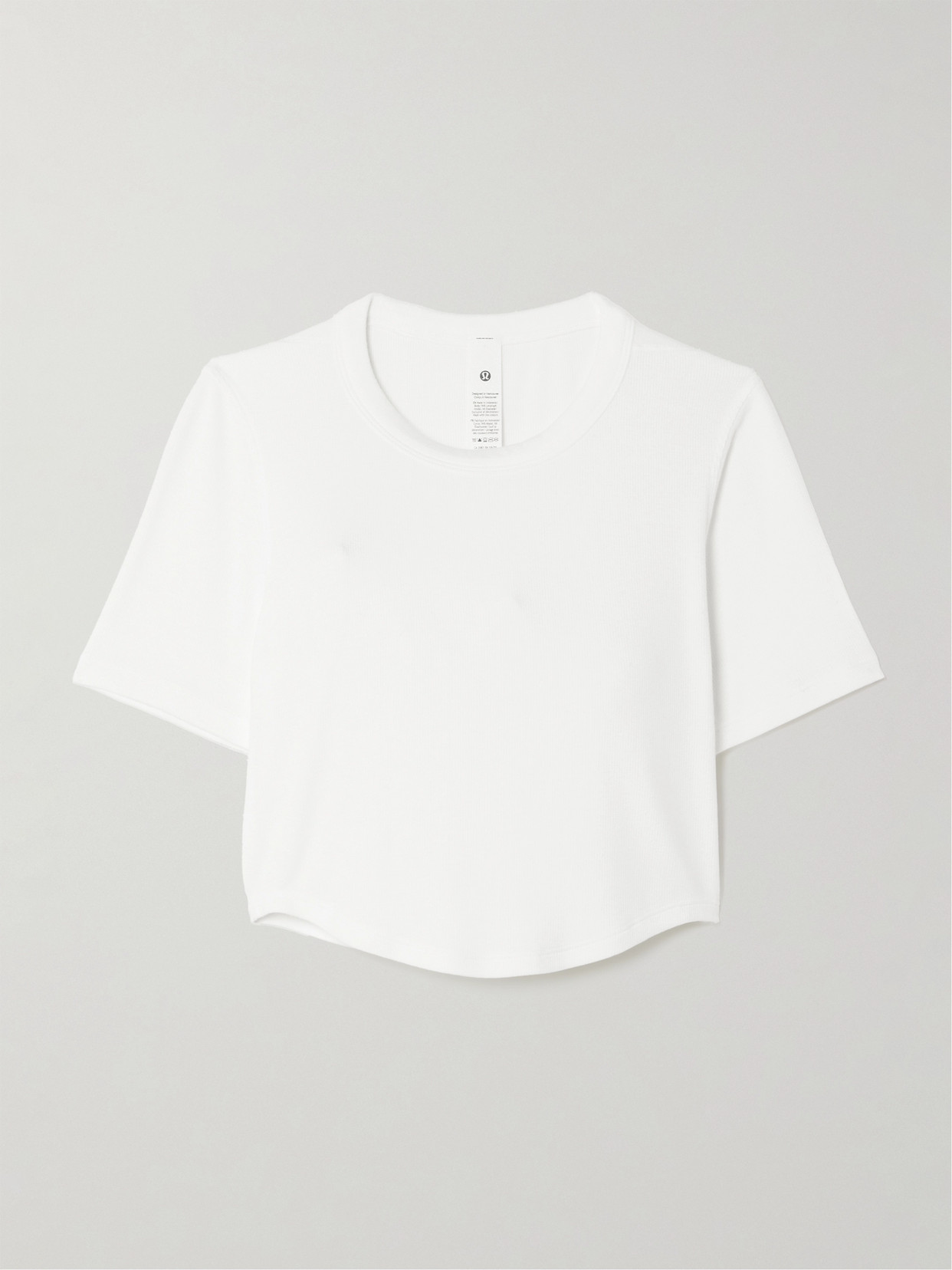 Lululemon Hold Tight Cropped Stretch Lenzing™ Modal-jersey T-shirt In White