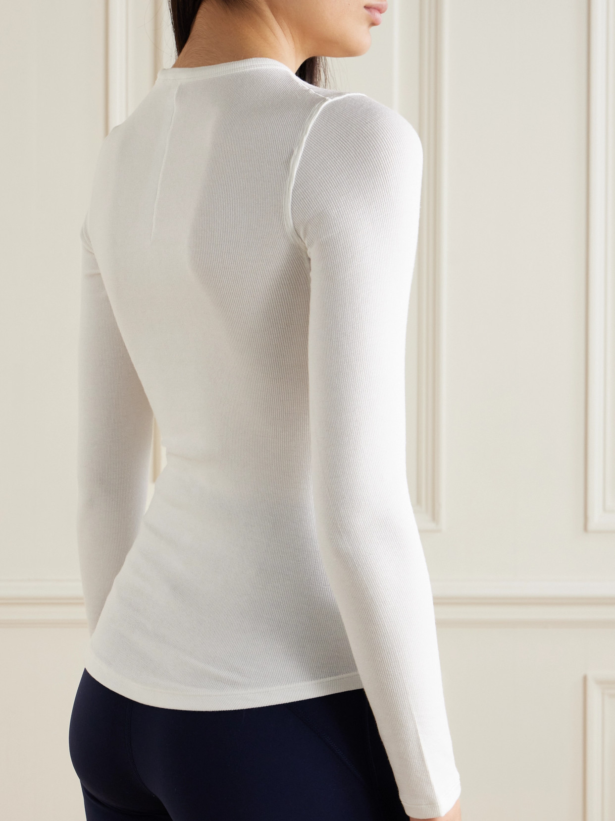 Hold Tight Ribbed Stretch-Modal T-Shirt