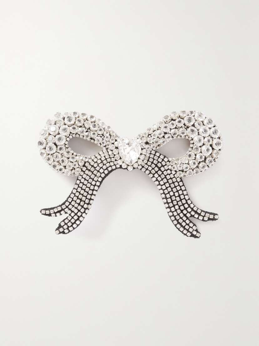 Clio Peppiatt Crystal-embellished Satin Hair Clip
