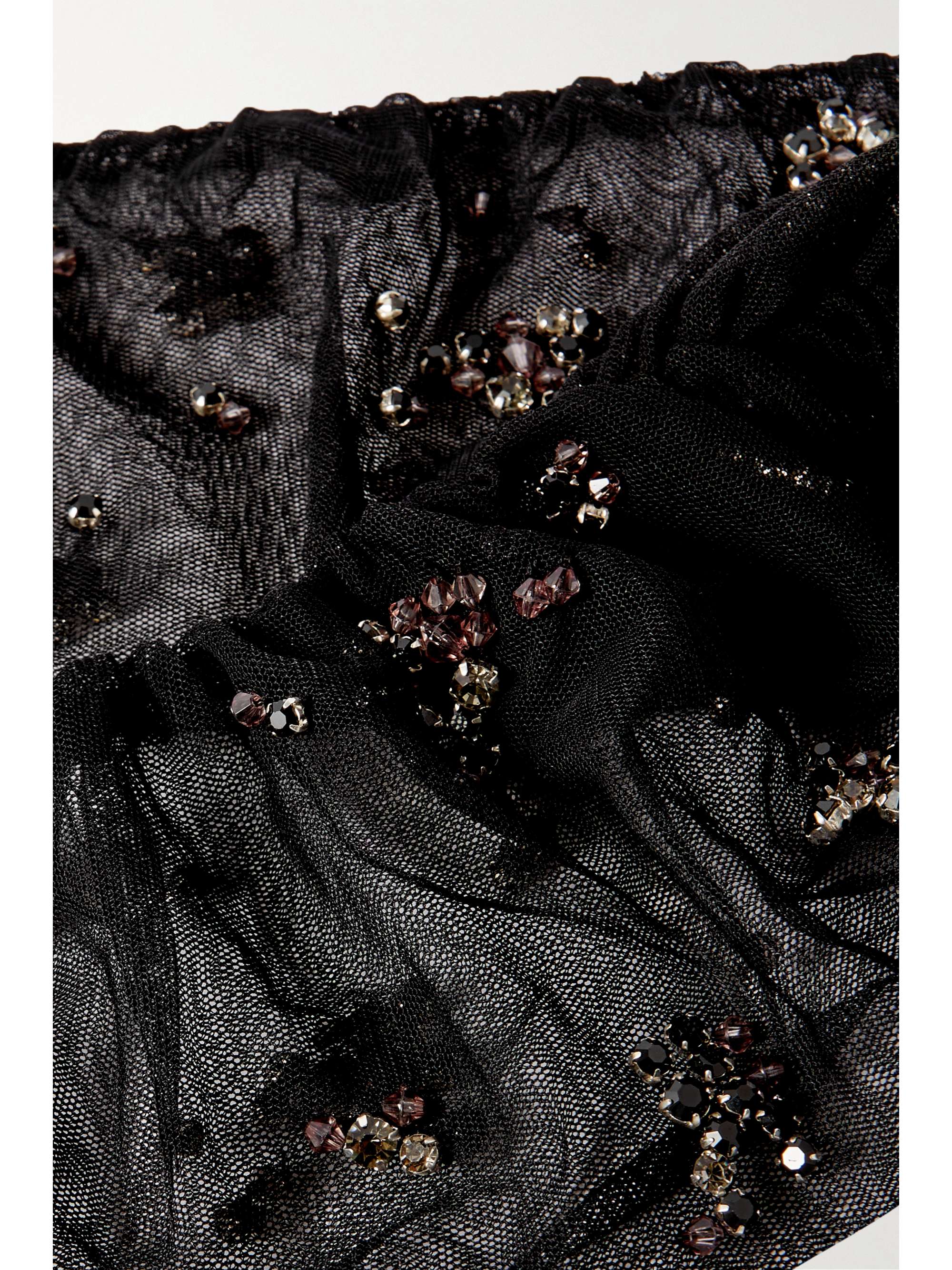 CLIO PEPPIATT Embellished tulle gloves