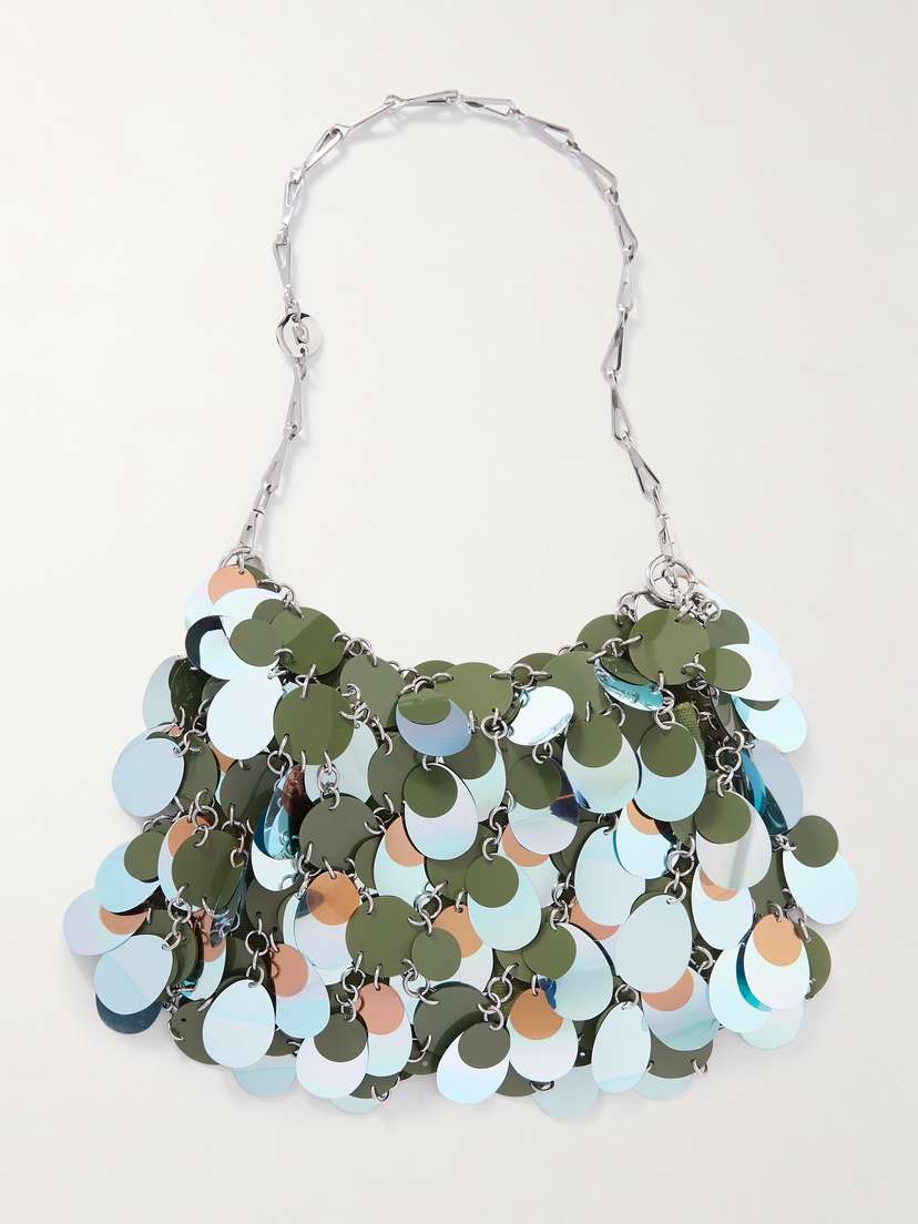 Rabanne Paillette-embellished Canvas Shoulder Bag