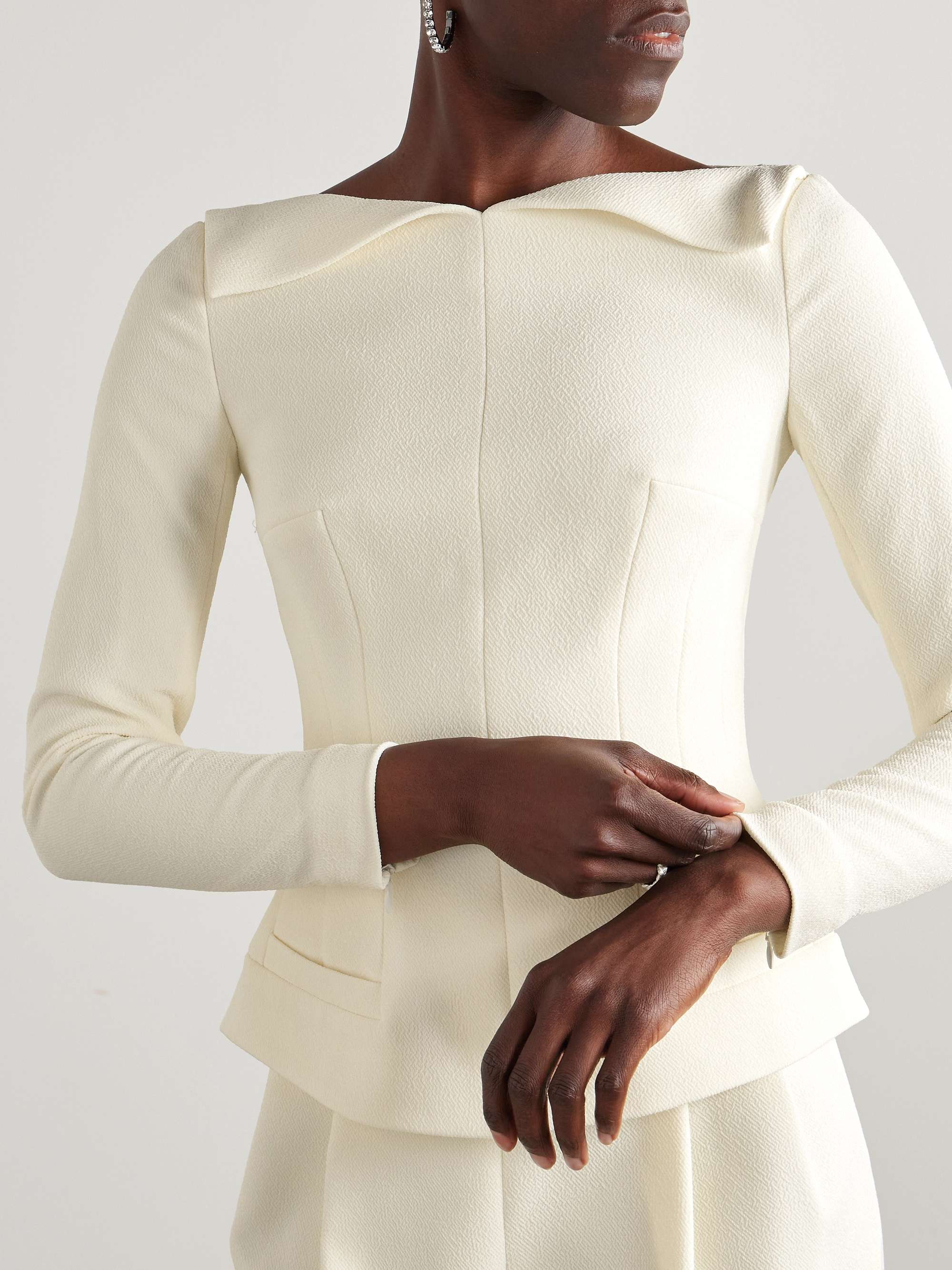 EMILIA WICKSTEAD Rye crepe top NETAPORTER