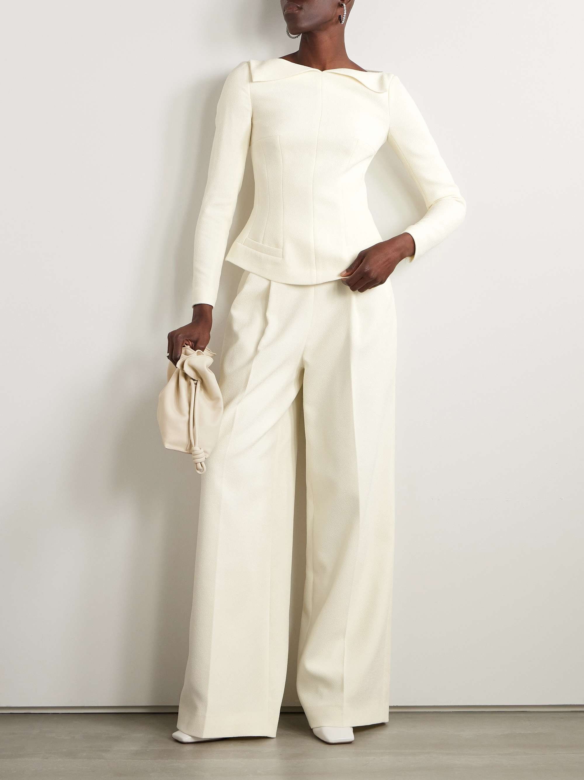 EMILIA WICKSTEAD Rye crepe top NETAPORTER