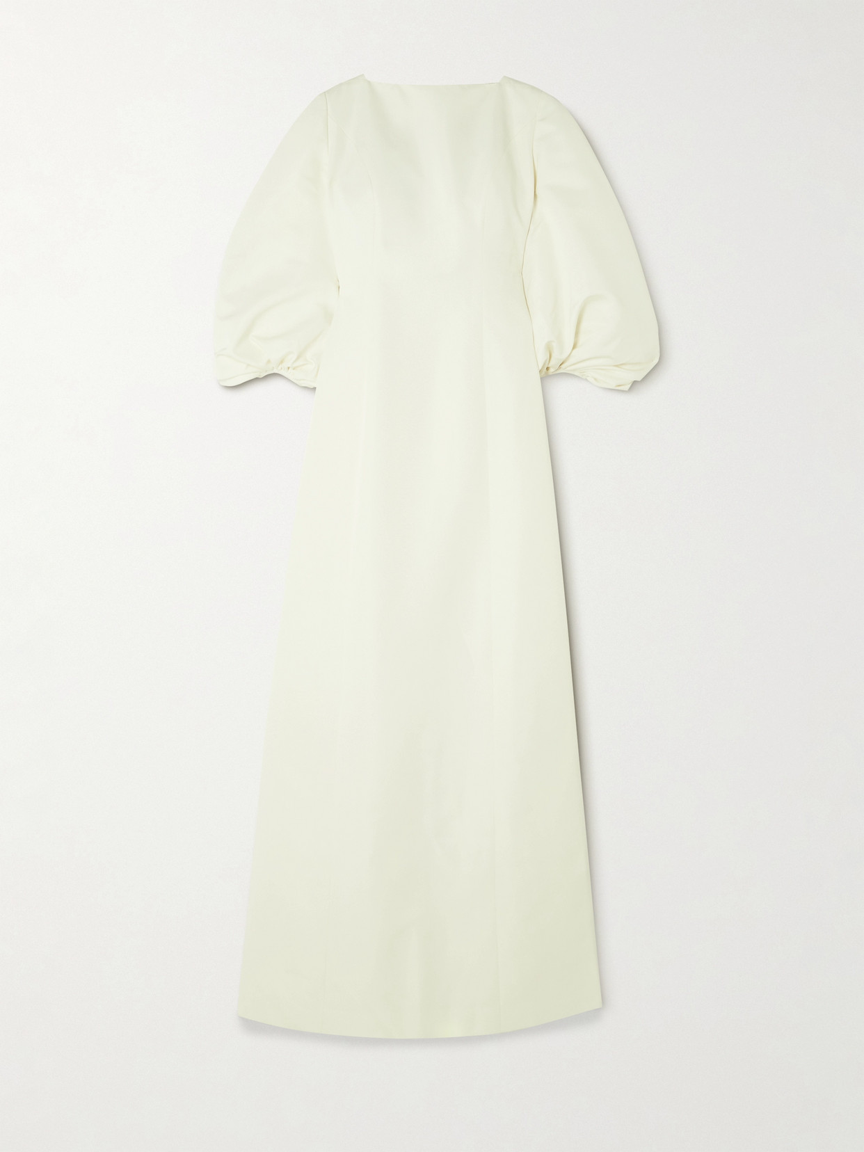 Huishan Zhang - Salma Ruched Faille Gown - White