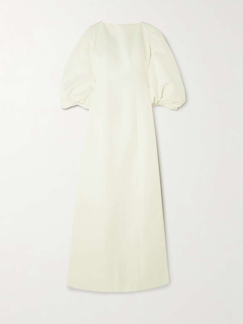 Huishan Zhang Salma Ruched Faille Gown - UK 16