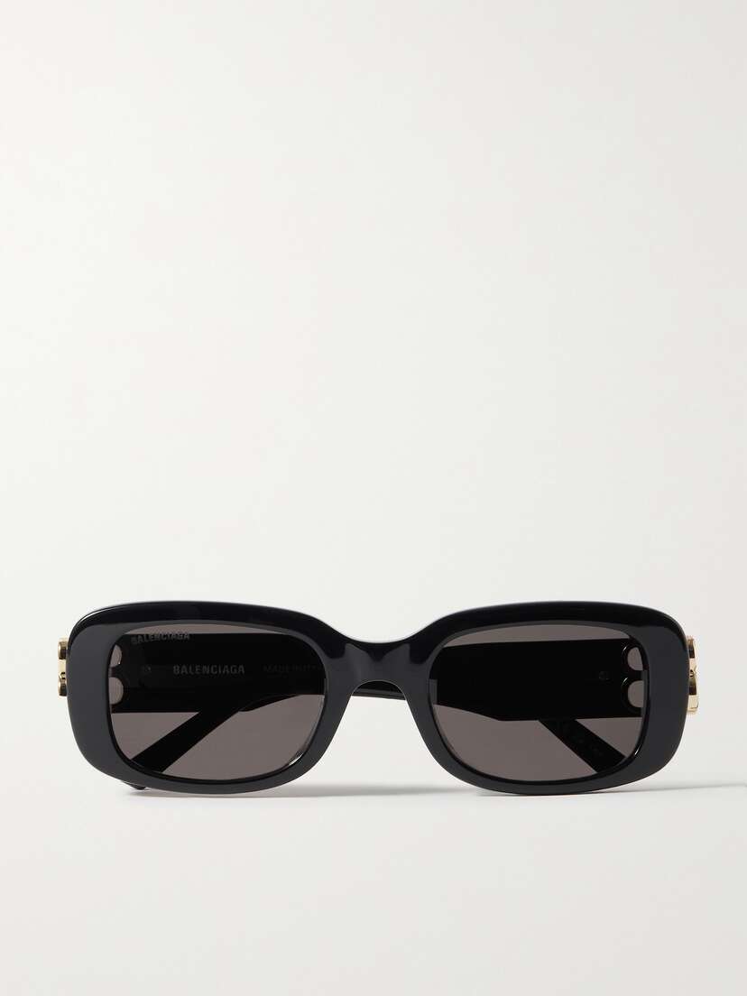 Balenciaga Dynasty Bb Rectangular-frame Acetate Sunglasses