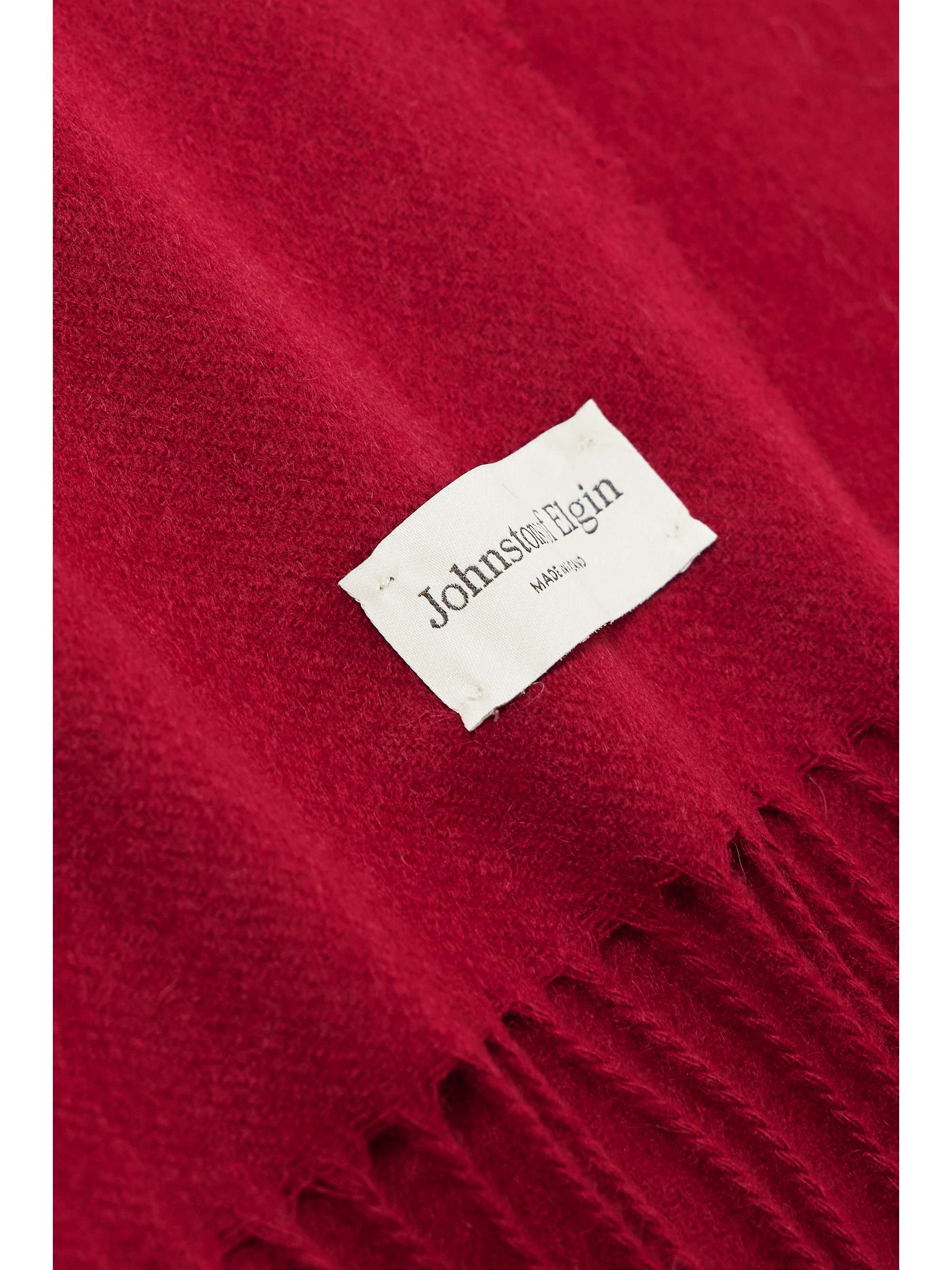 JOHNSTONS OF ELGIN Fringed cashmere scarf NETAPORTER