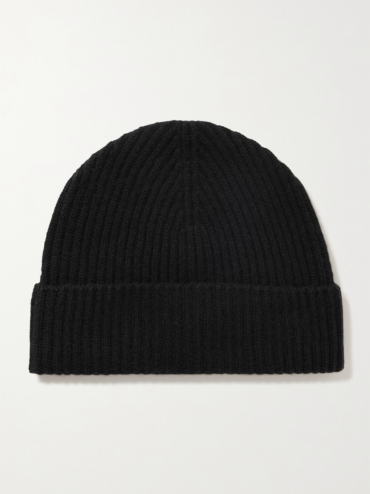 Johnstons of Elgin - Ribbed Cashmere Beanie - Black