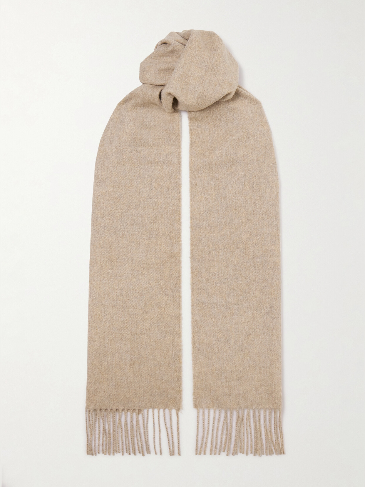 Johnstons of Elgin - Fringed Cashmere Scarf - Neutrals