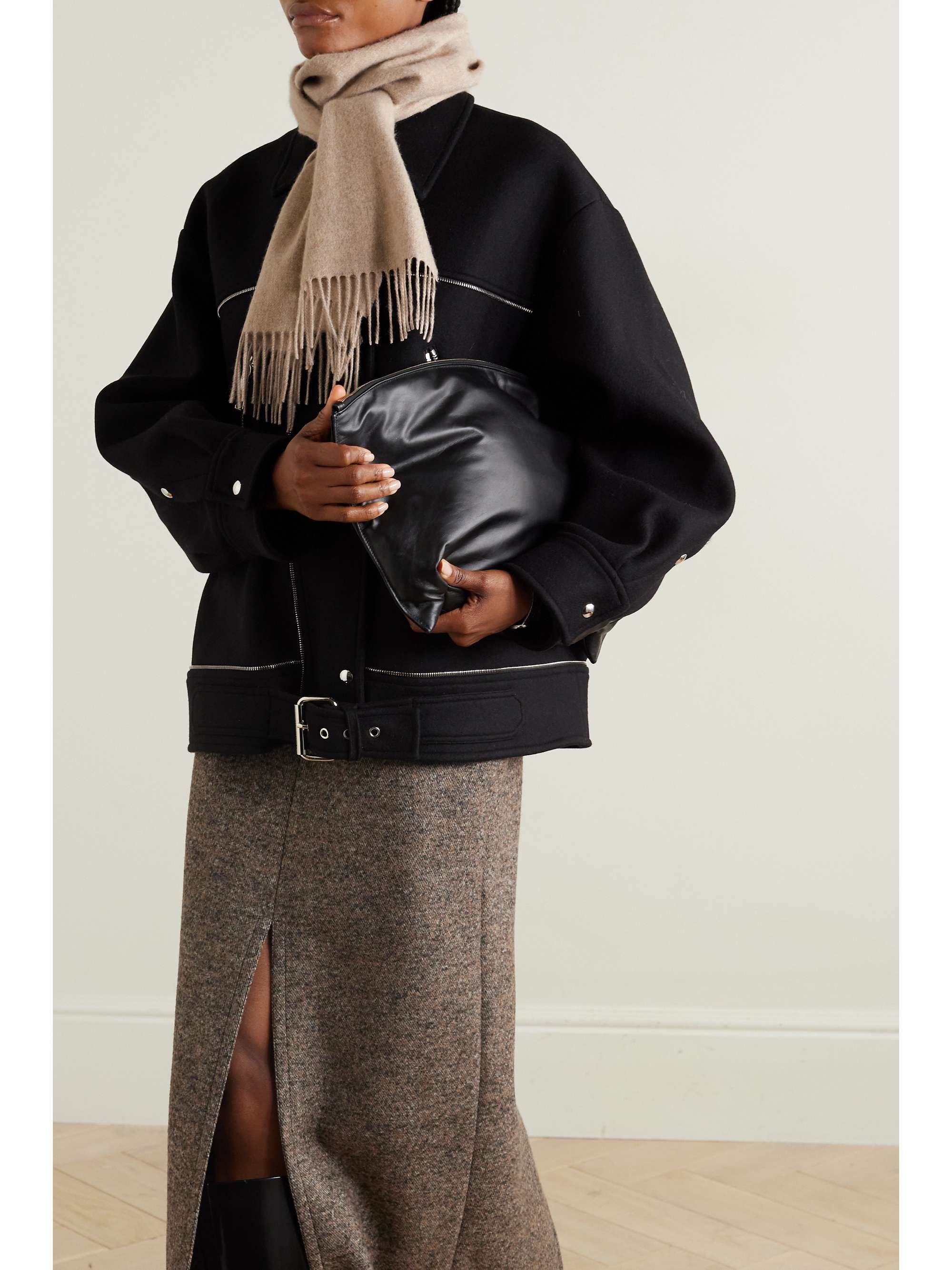 Fringed cashmere store scarf