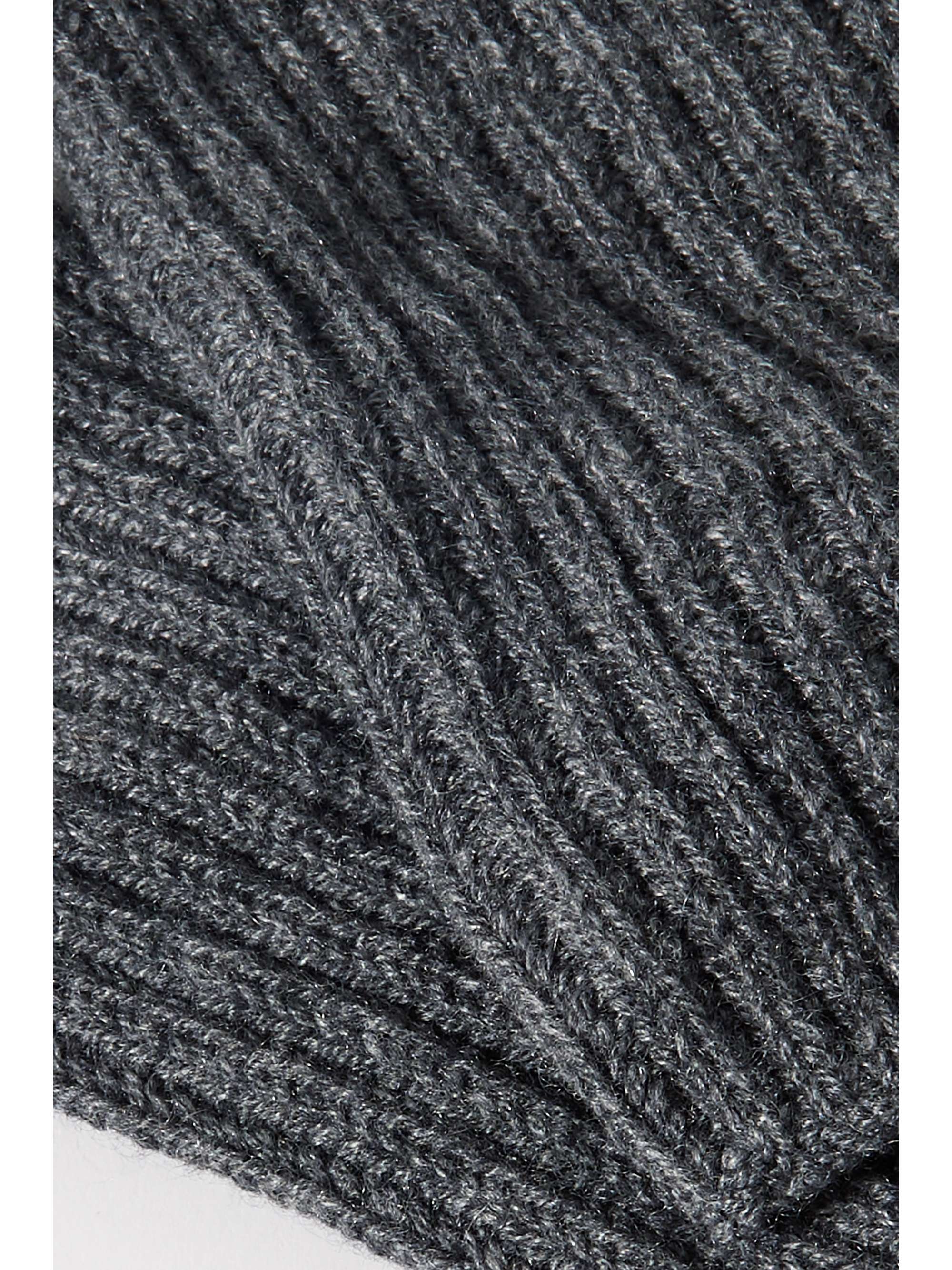 JOHNSTONS OF ELGIN Ribbed cashmere fingerless gloves