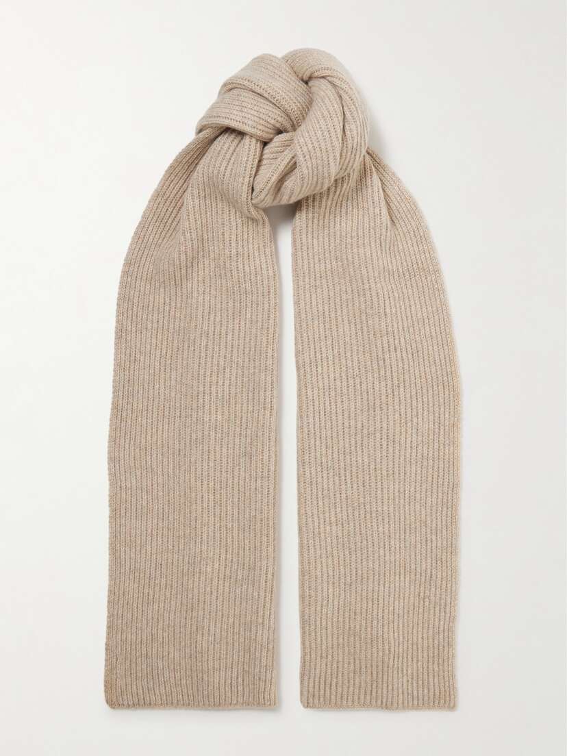 Johnstons of Elgin Ribbed Cashmere Scarf