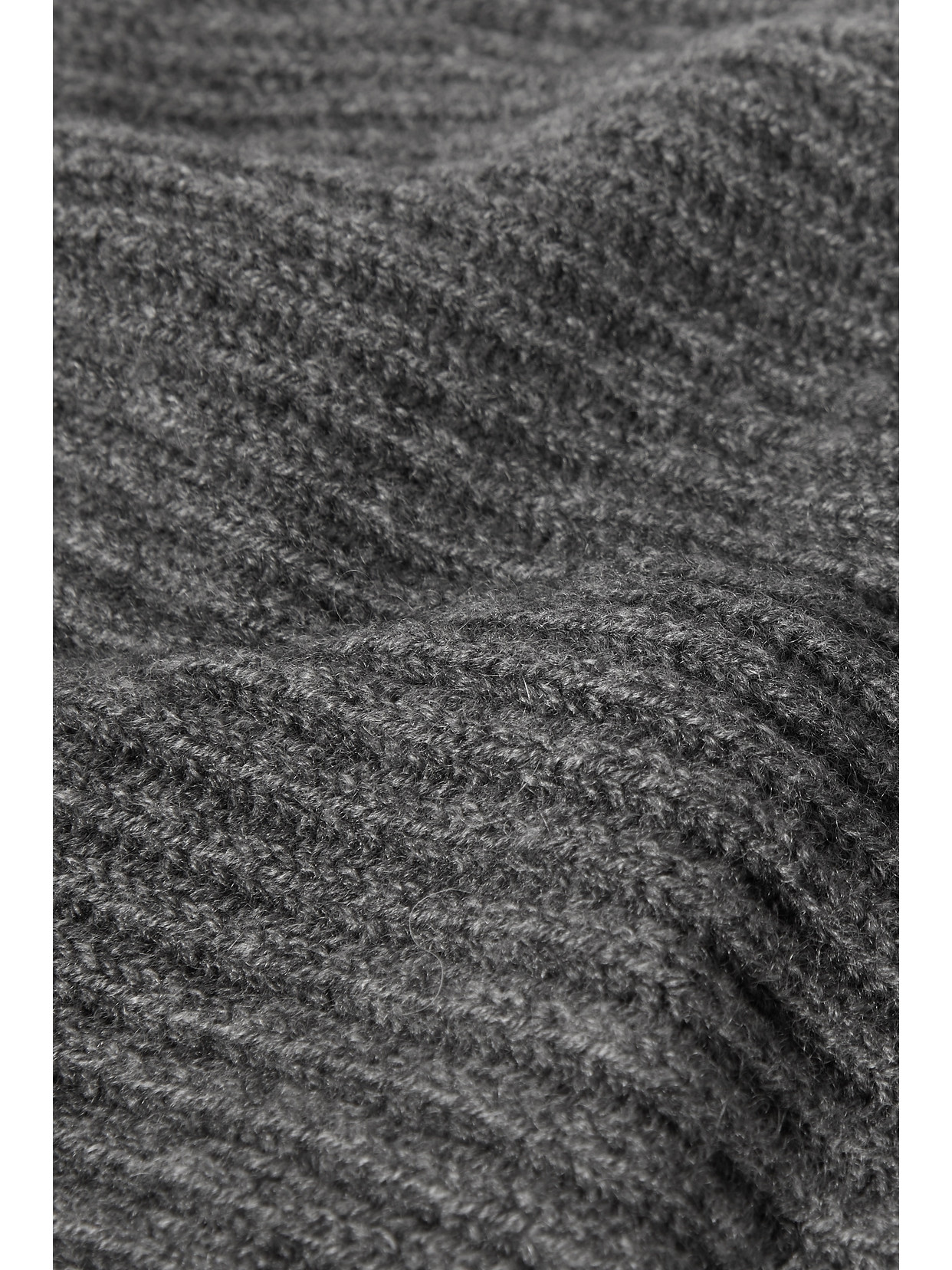 Johnstons Of Elgin Ribbed Cashmere Beanie In Gray