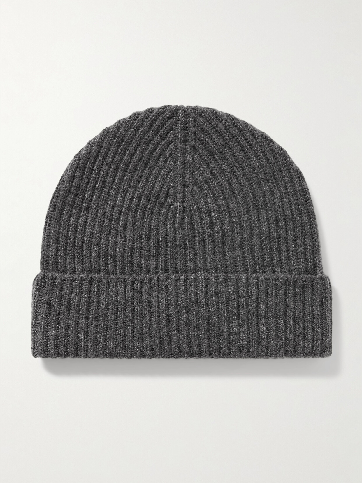 Johnstons Of Elgin Ribbed Cashmere Beanie In Gray