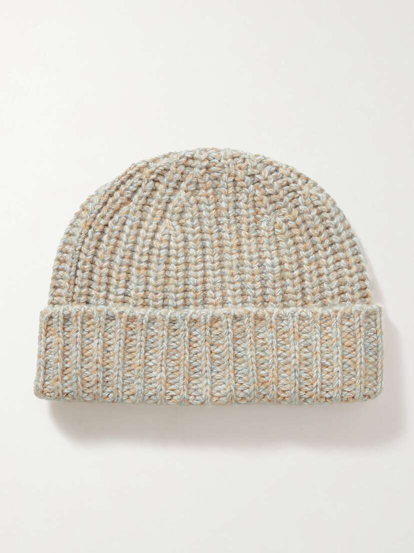 Johnstons of Elgin Ribbed Cashmere Beanie -  - One size