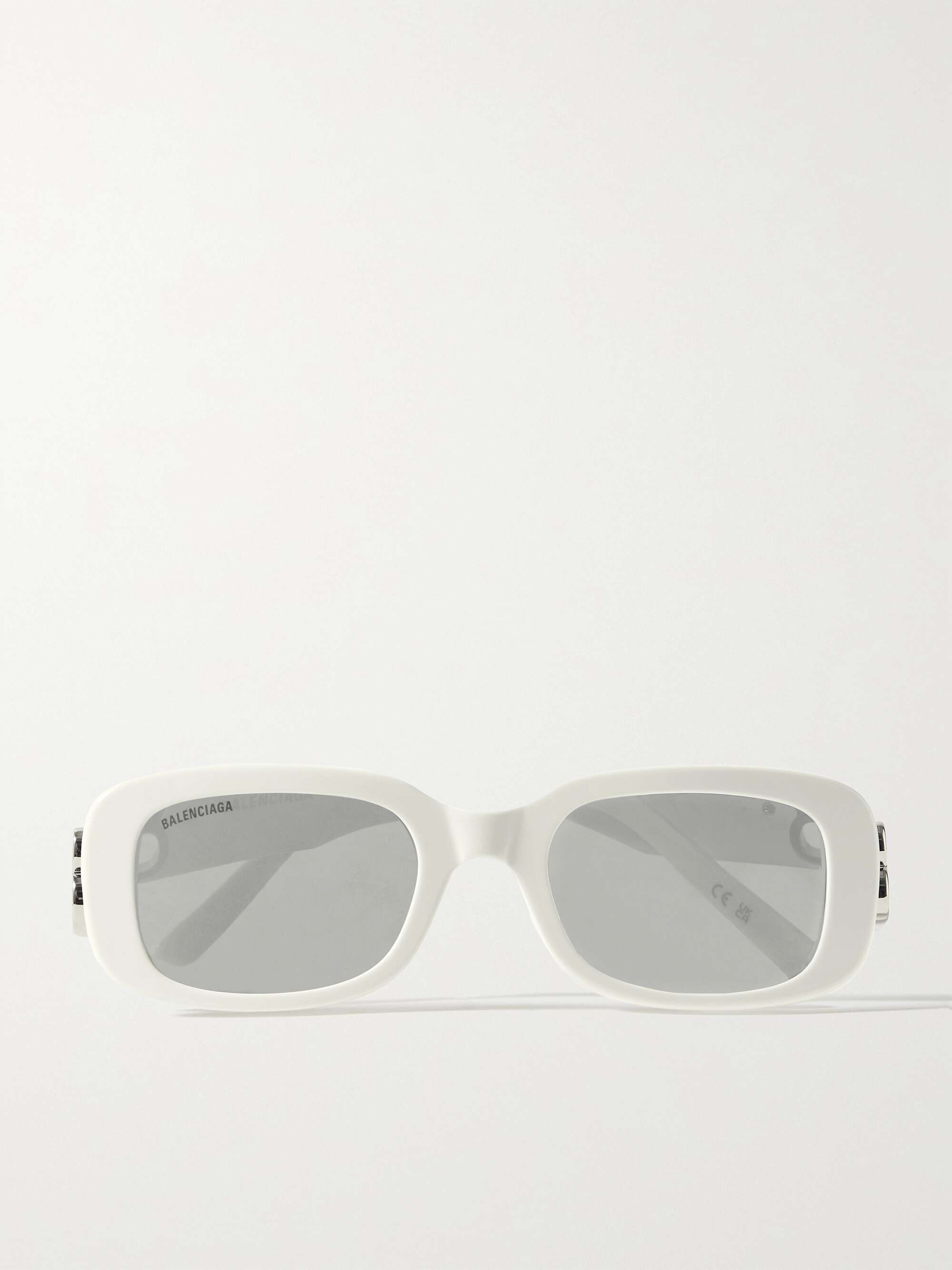 BALENCIAGA EYEWEAR Dynasty BB rectangular-frame acetate sunglasses ...