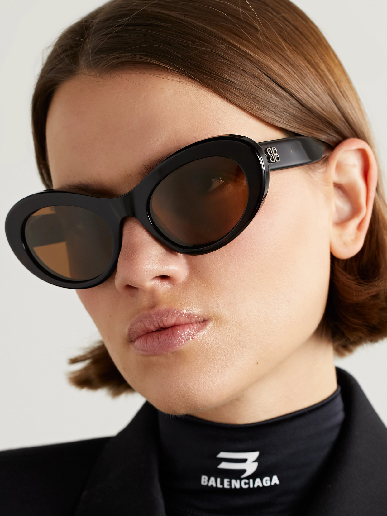 Shop Balenciaga Monaco Cat-eye Tortoiseshell Recycled Acetate Sunglasses