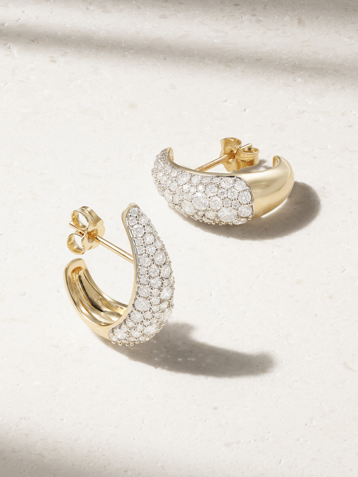 Lucy Delius Signature 14-karat Gold Diamond Earrings