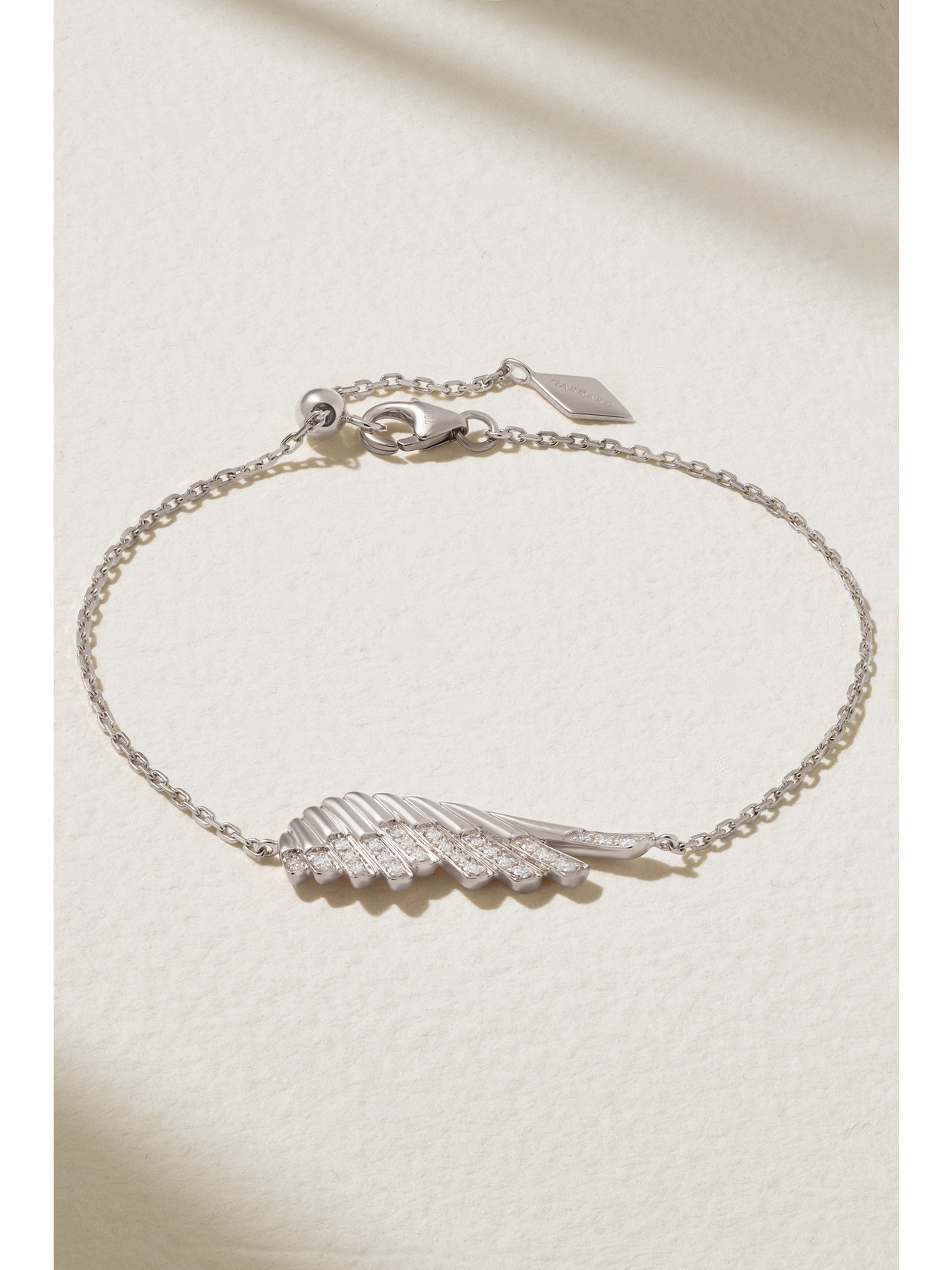 Garrard Wings Rising Mini 18-karat White Gold Diamond Bracelet