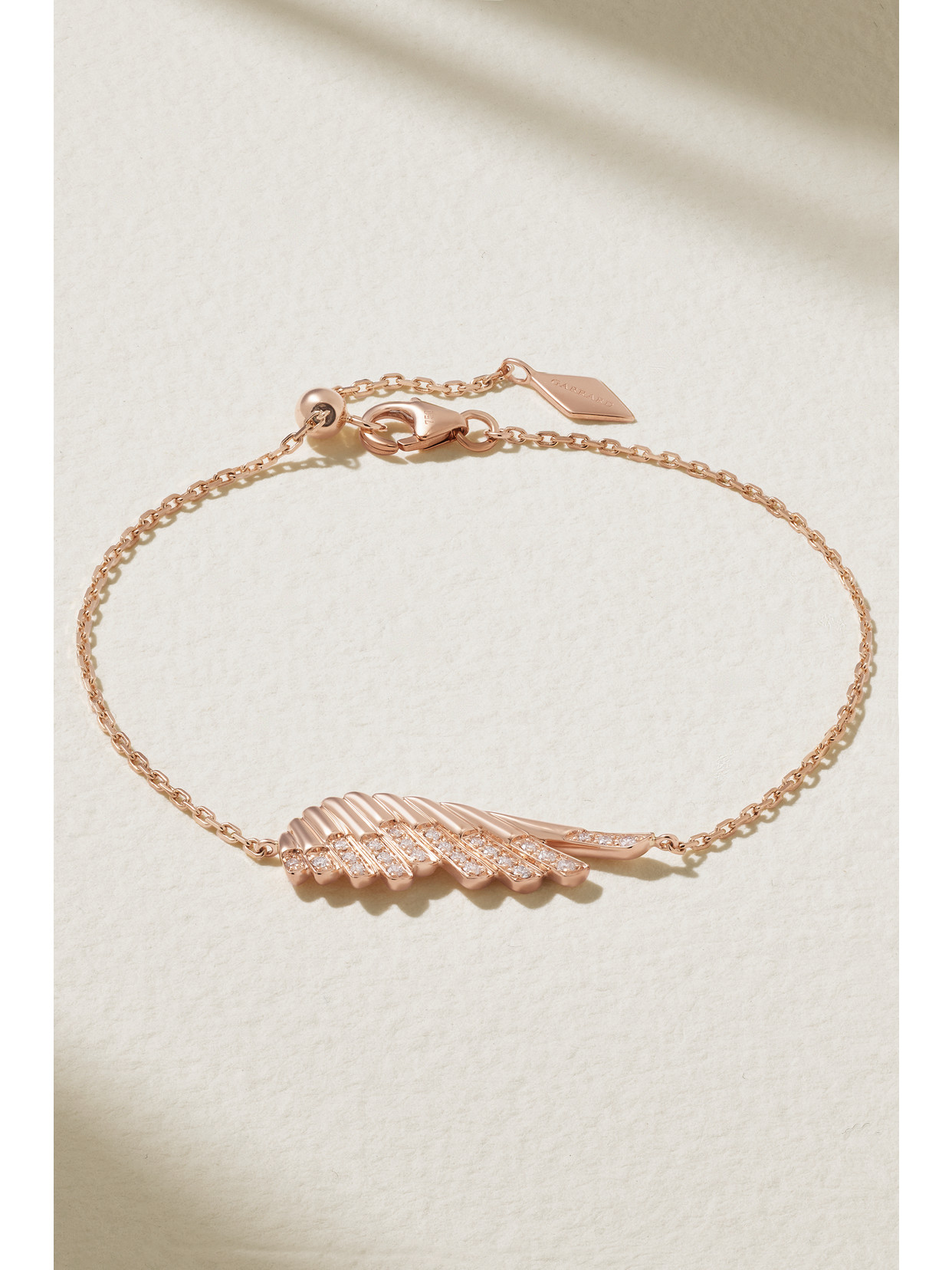 Garrard Wings Rising Mini 18-karat Rose Gold Diamond Bracelet