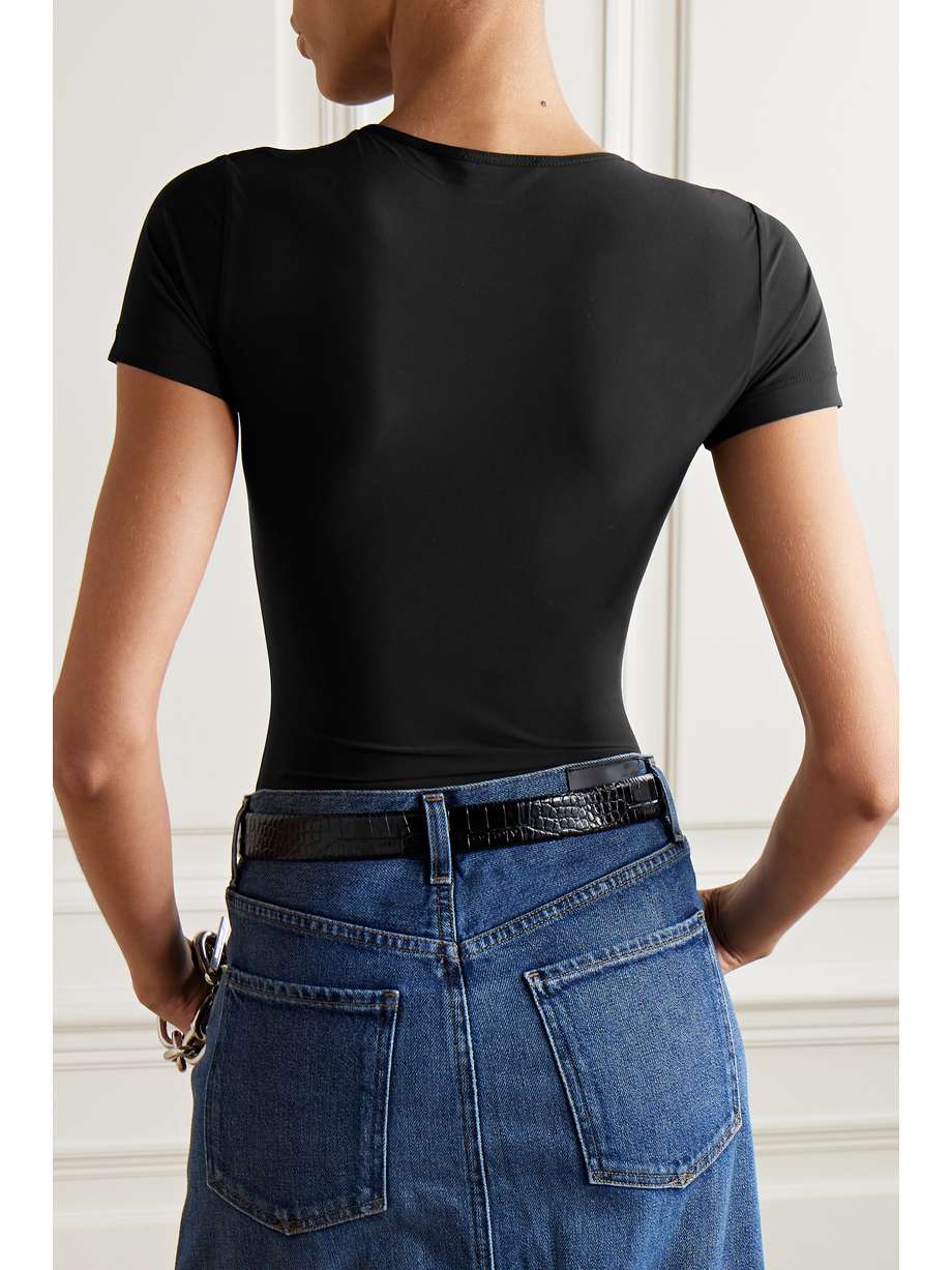 GOLDSIGN The Jenson stretch jersey thong bodysuit NET A PORTER