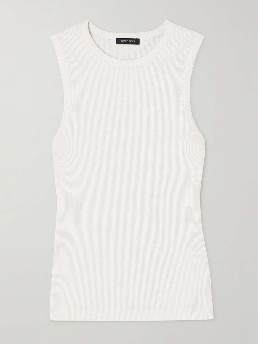 GOLDSIGN Ribbed Stretch-jersey Tank