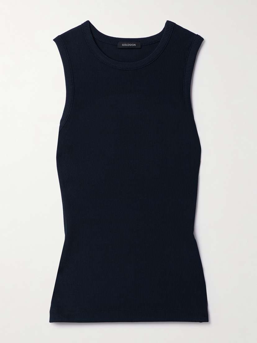 GOLDSIGN Ribbed Stretch-jersey Tank - x large